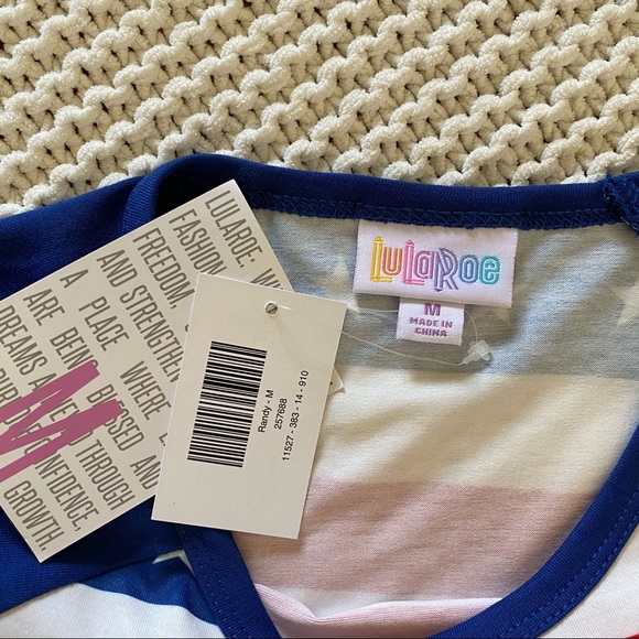 LuLaRoe Patriotic Randy Baseball T - Picture 5 of 7